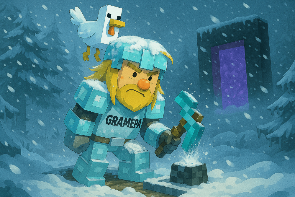 Minecraft Chickencraft “Go West. It is peaceful there” gramepa gaming _ Episode 33