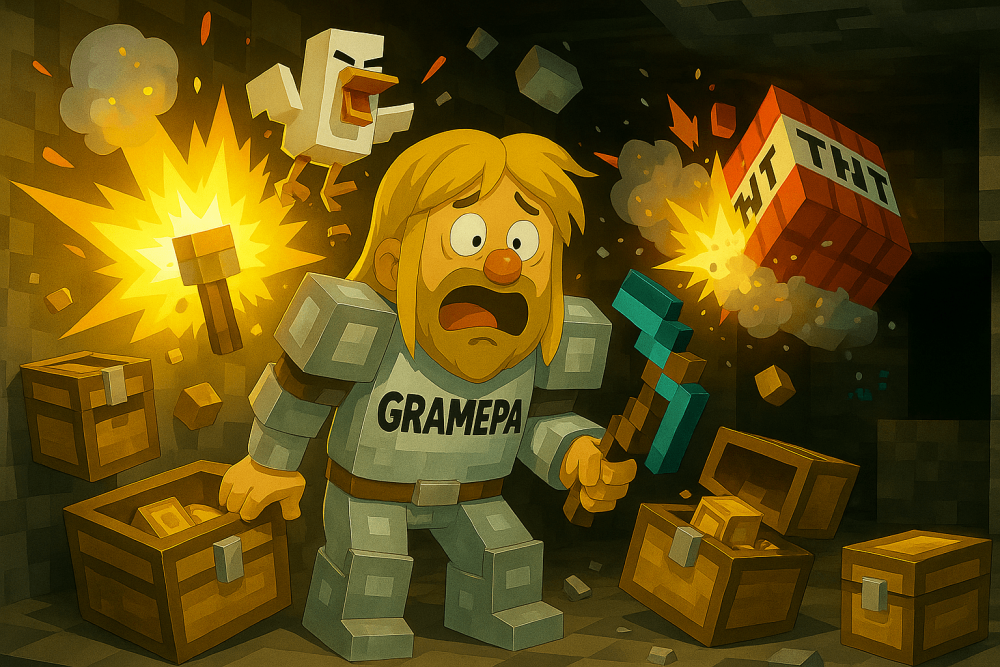 Minecraft Chickencraft "North To Temples, Traps, & TNT" gramepa gaming _ Episode 34
