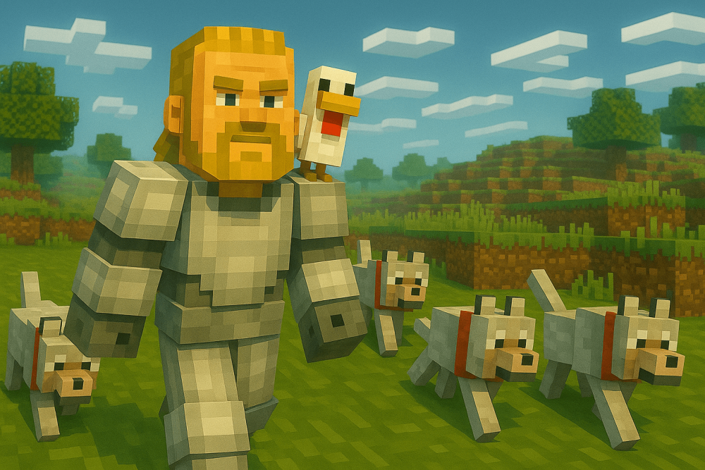 Minecraft Chickencraft "Dancing With Wolves" gramepa.com gaming _ Episode 39