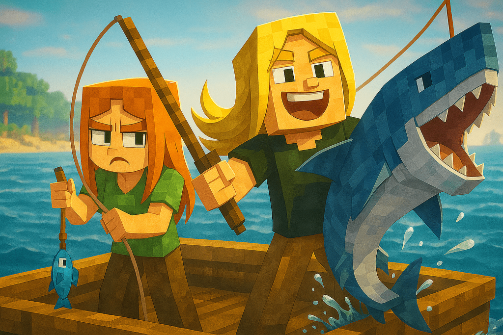 Minecraft _ A Seaside Story _ Stream _ offspring v6.0 and gramepa.com co-op play?