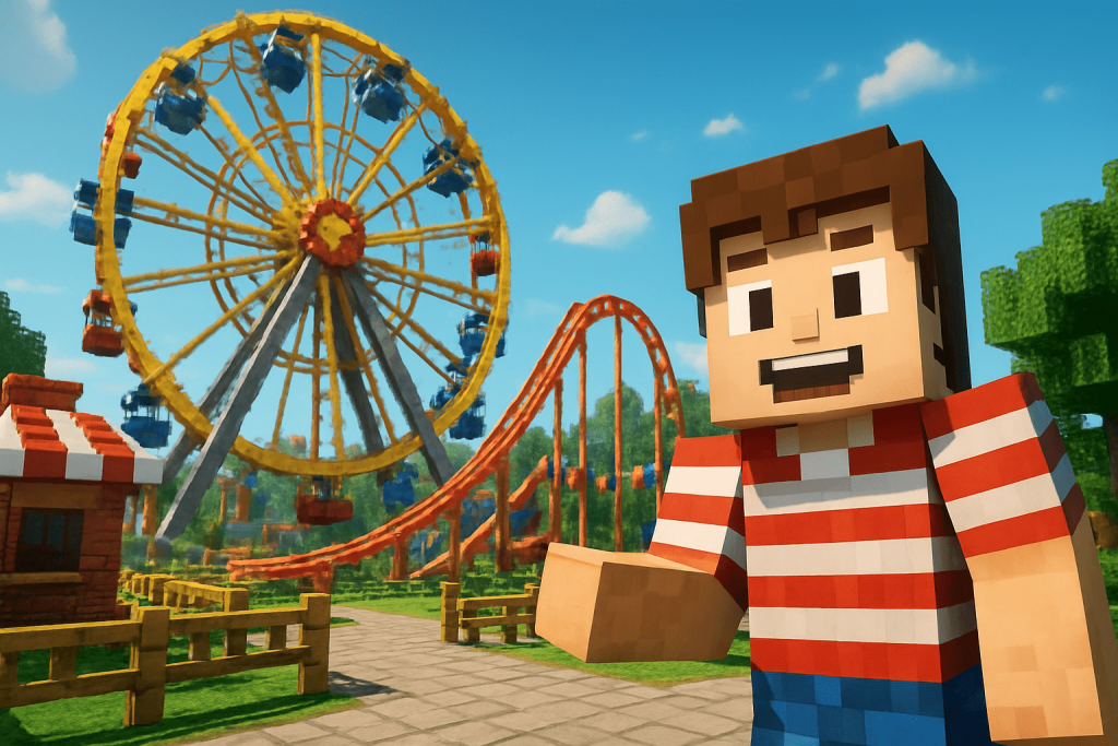 Minecraft _ The Theme Park _ Co-Op Play _ Offspring 4.0 & gramepa.com