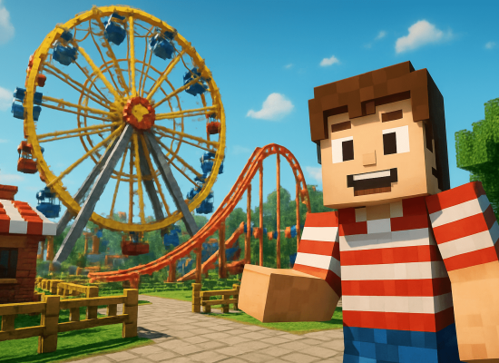Minecraft _ The Theme Park _ Co-Op Play _ Offspring 4.0 & gramepa.com