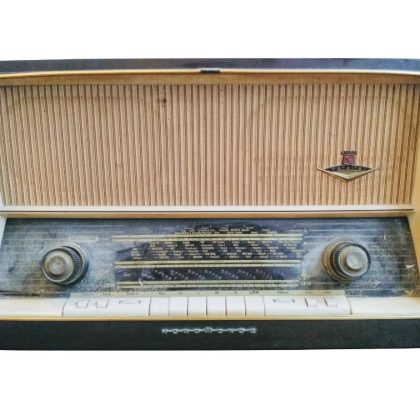 Vintage West German Large Valve Radio Nordmende Wooden Cased Case Speaker Movie Prop Project Display Period Piece c1940-50's