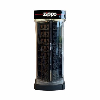 Vintage French Zippo Lighter Lit Shop Revolving Display Sign retro bar cafe promotional commercial display decor France c1990-2000s