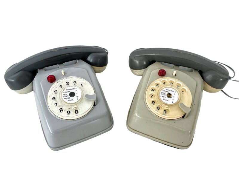 Vintage French Toy Phone Telephone Handset Battery Small Child Size c1960-70's