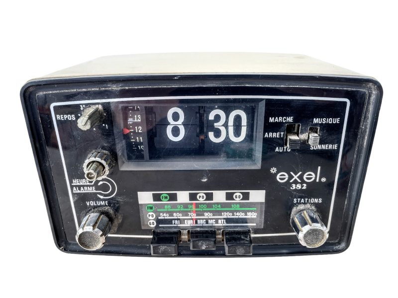 Vintage French Exel 382 Clock Radio Radio circa 1970-80's