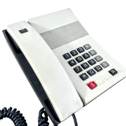 Vintage French Grey Black Push Button Telephone circa 1980-90's