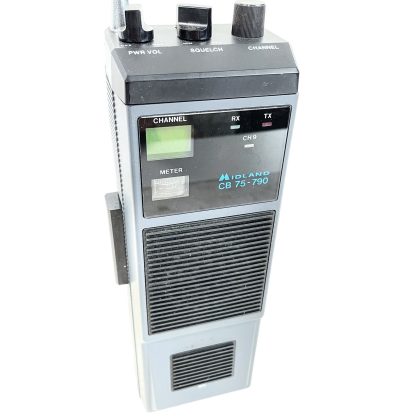 Vintage Korean Built For UK Market Midland 75-790A 5 Watt 40 Channel Handheld CB Citizens Band Radio Boxed circa 1980's
