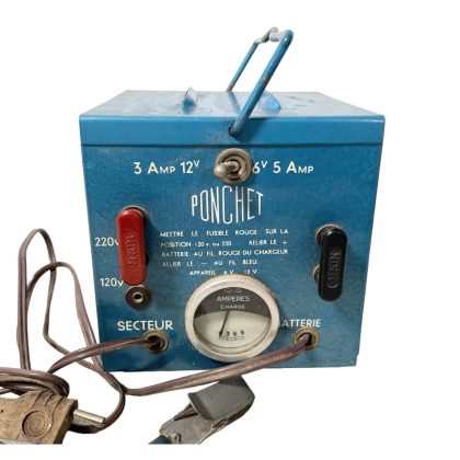 Vintage French Battery Charger Charging Mains Instrument Tool Car Garage Automobilia Collector circa 1960-70's