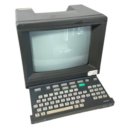 Vintage French Philips France Telecom Minitel 2 Telic Alcatel Message System Screen Monitor Electronic Telephone Phone circa 1990's / EVE