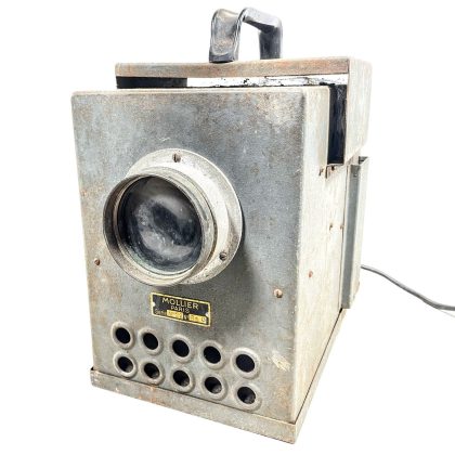 Vintage French Mollier Paris Spotlight Spot Light Theatre Stage Light Metal Electric Lamp Light circa 1950-60's / EVE