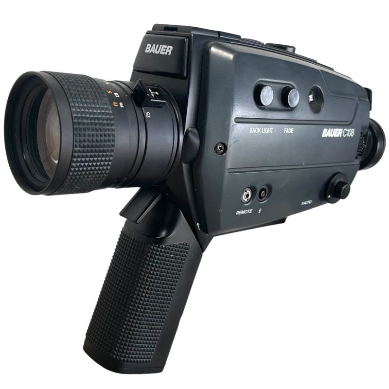 Vintage Malaysian Bauer Super 8 Video Movie Camera C108 Film Untested Cased circa 1970-80's / EVE