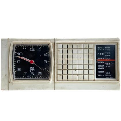Vintage French Small Battery Radio Alarm Clock Japy GO MF Radio circa 1960-70's / EVE