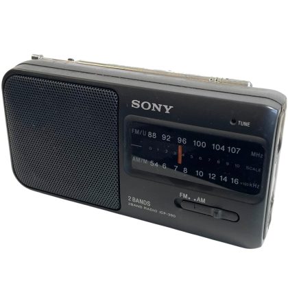 Vintage Chinese Sony Portable Small Handheld Radio ICF-390 circa 1990's / EVE