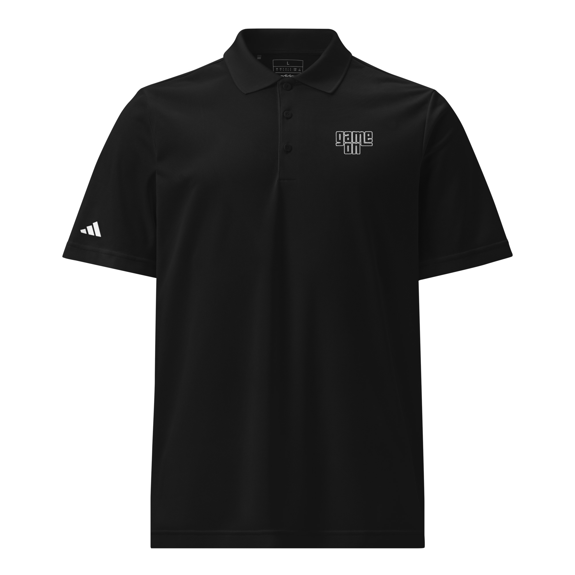 Gramepa Black Adidas Sport Game On Gamer Polo Shirt Gramepa Black Adidas Sport Game On Gamer Polo Shirt - Image 2