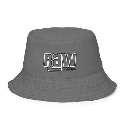 Gramepa Grey Raw Reversible Gamer Bucket Hat Gramepa Grey Raw Reversible Gamer Bucket Hat