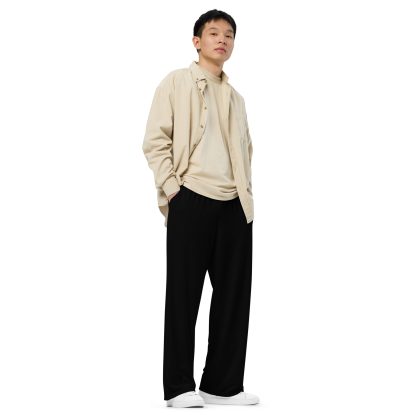 Gramepa Game On Black Unisex Gamer Wide-Leg Pants Trousers