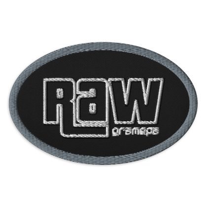 Gramepa Black Grey Raw Oval Embroidered Gamer Patch Gramepa Black Grey Raw Oval Embroidered Gamer Patch