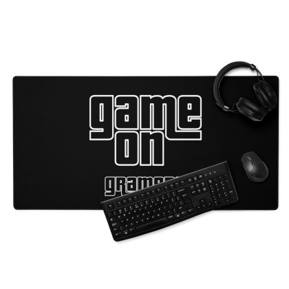Gramepa Game On Black Gaming Gamer Mouse Pad