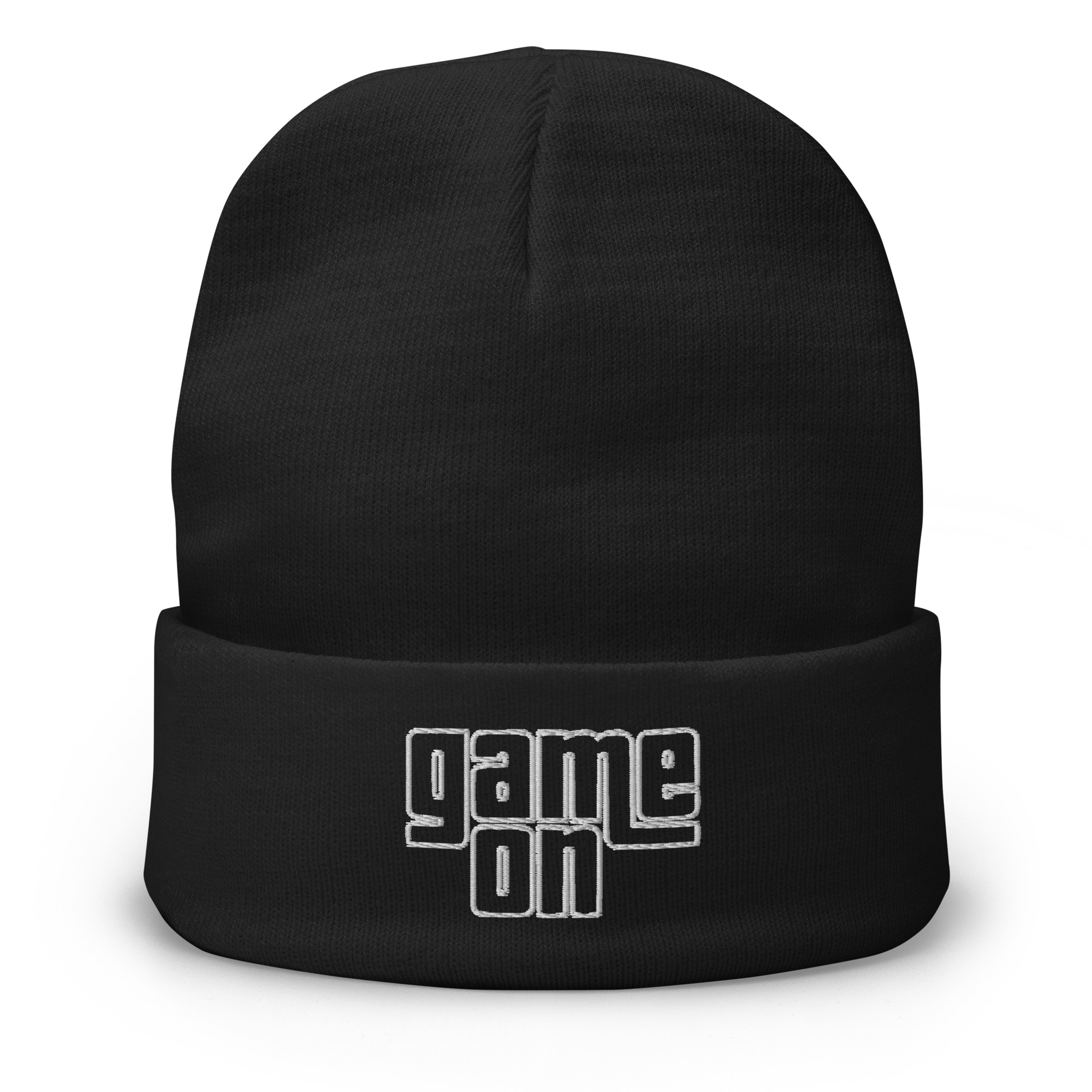 Gramepa Game On Black Embroidered Gamer Beanie Gramepa Game On Black Embroidered Gamer Beanie - Image 2