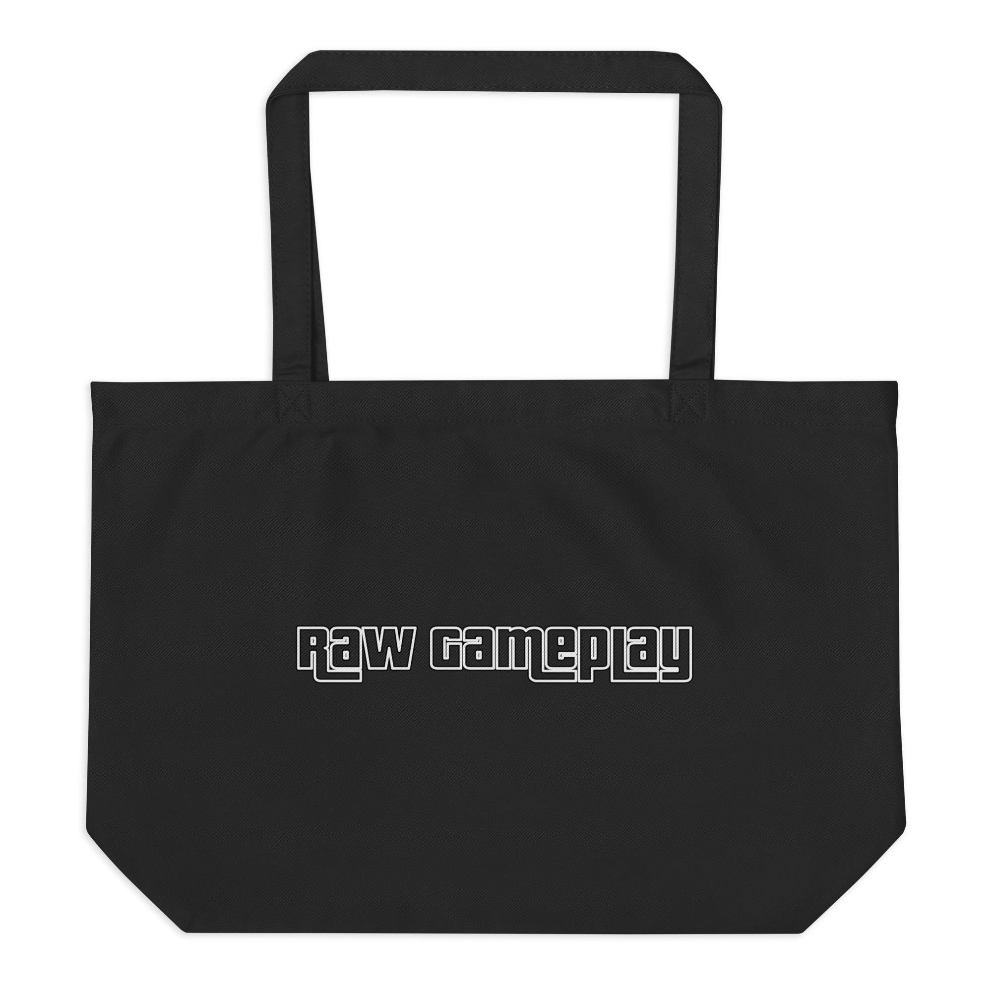 Gramepa Black RAW Large Organic Gamer Tote Bag Gramepa Black RAW Large Organic Gamer Tote Bag - Image 4