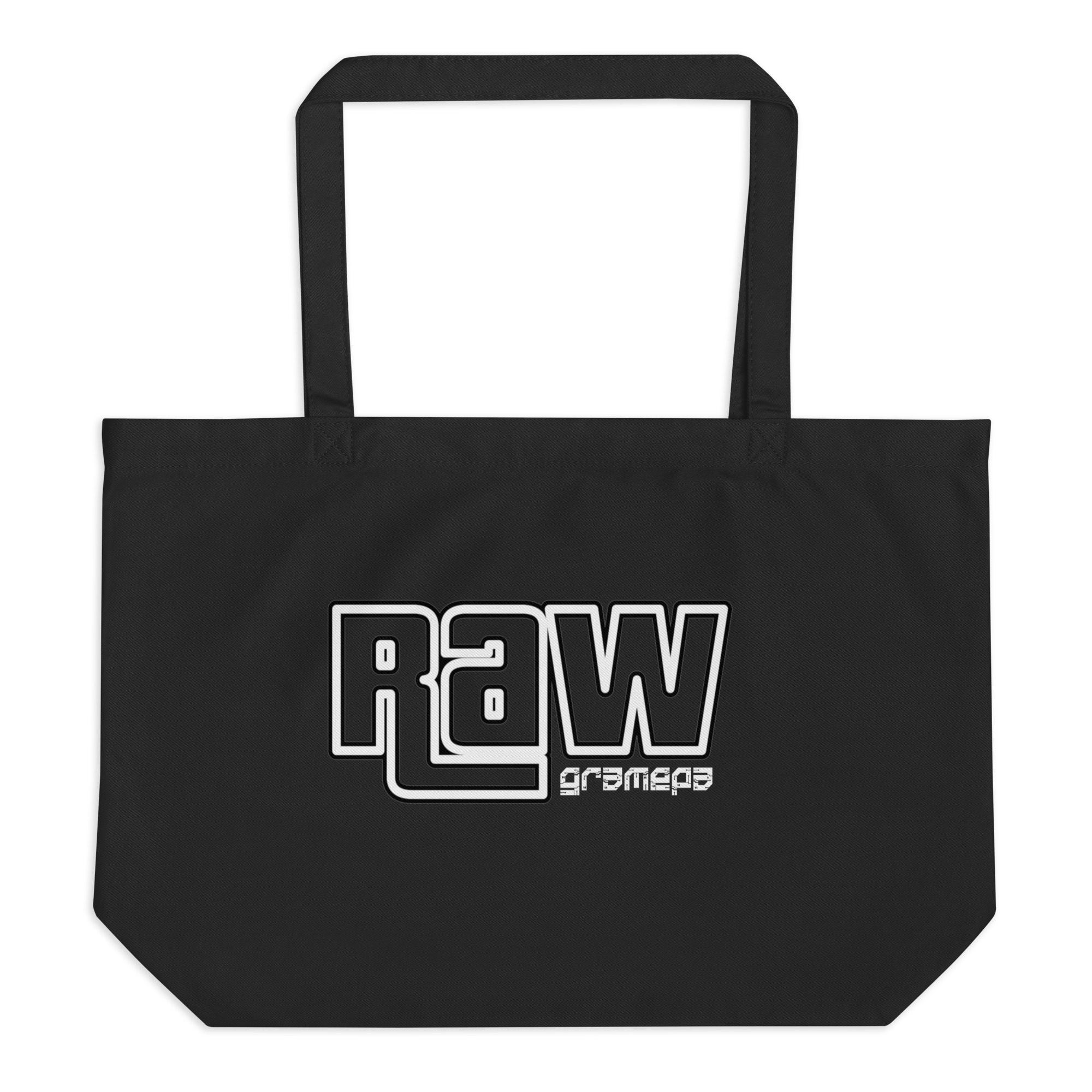 Gramepa Black RAW Large Organic Gamer Tote Bag Gramepa Black RAW Large Organic Gamer Tote Bag - Image 3