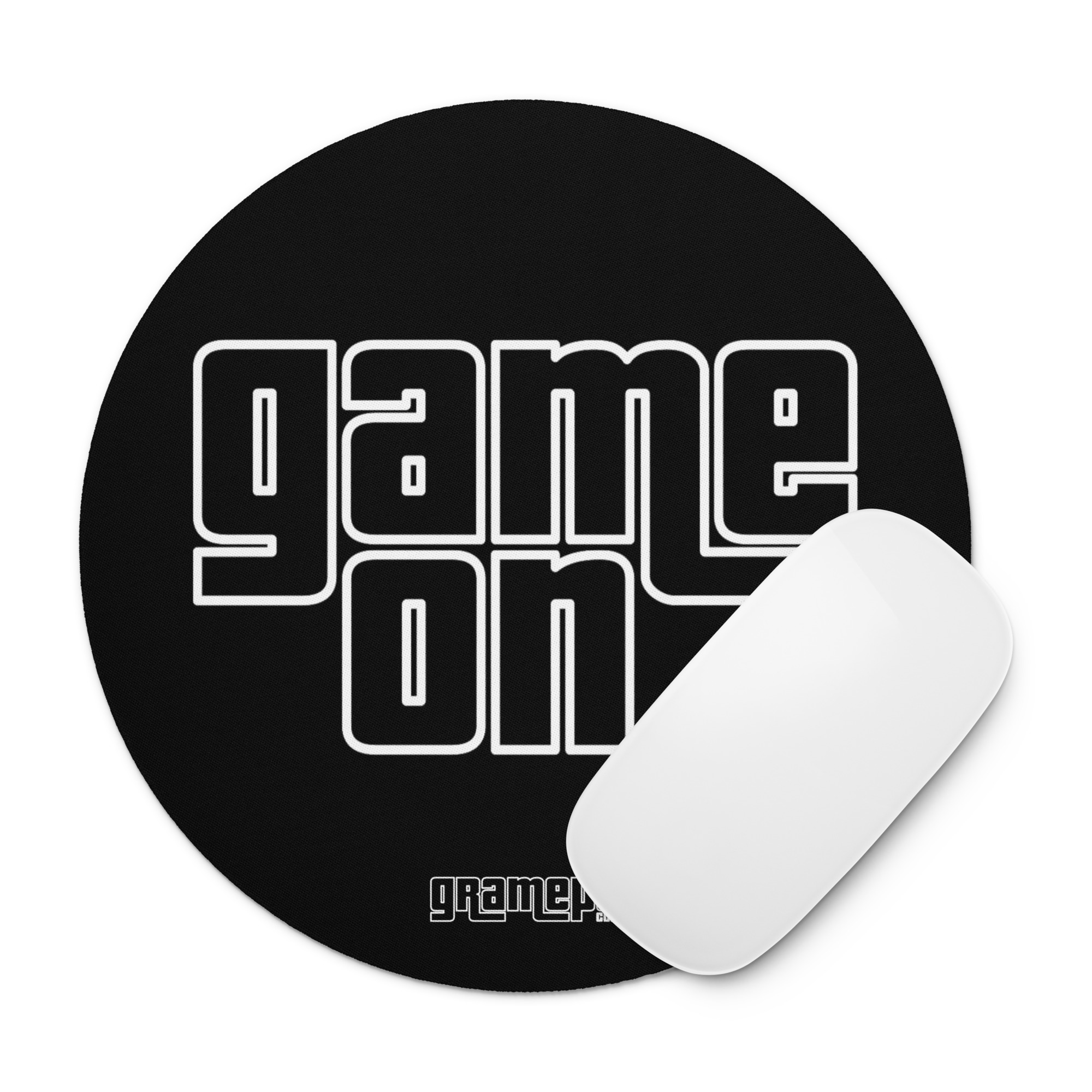 Gramepa Game On Black Round Gamer Mouse Pad Gramepa Game On Black Round Gamer Mouse Pad