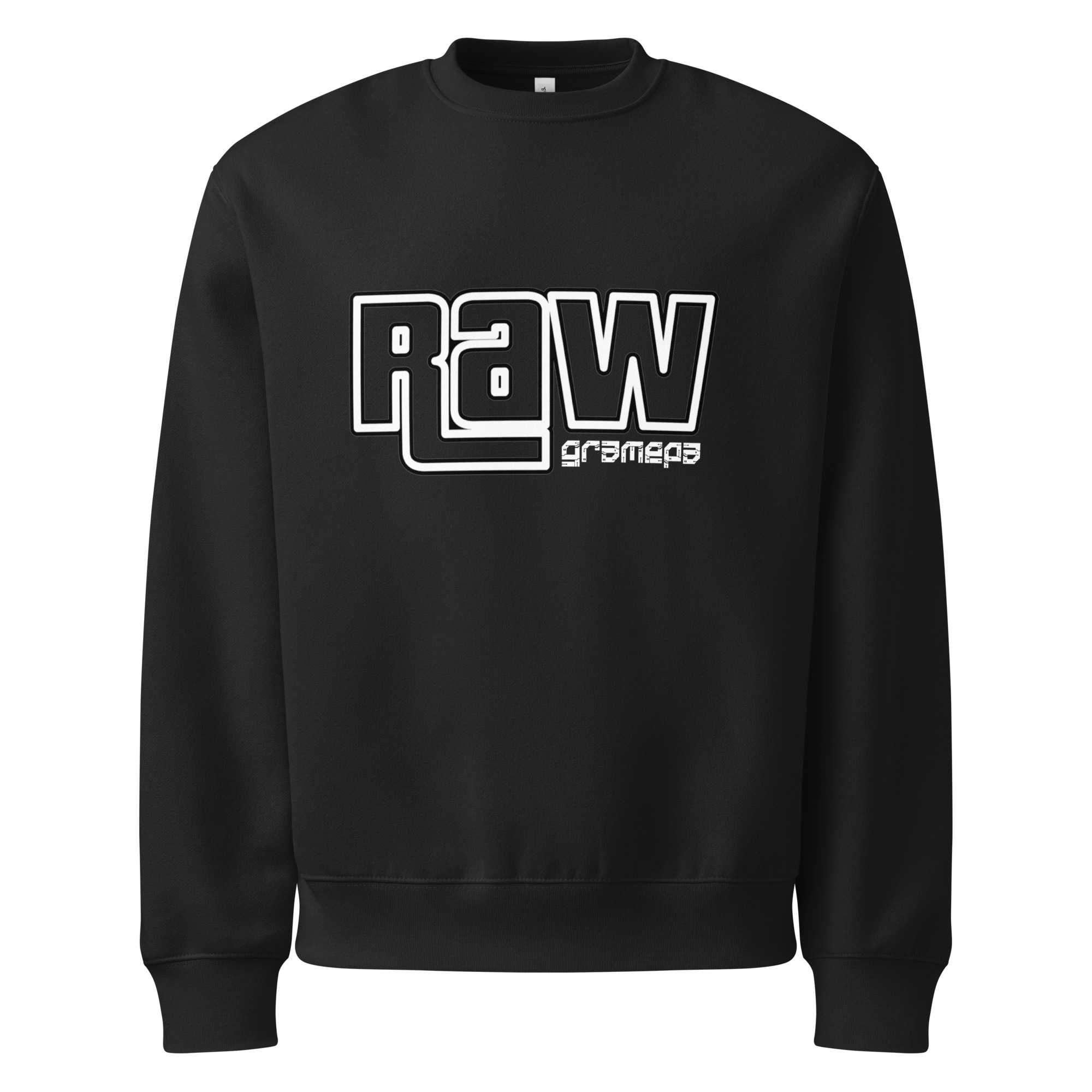 Gramepa Vintage Style Black RAW Oversized Heavyweight Gamer Sweatshirt Gramepa Vintage Style Black RAW Oversized Heavyweight Gamer Sweatshirt