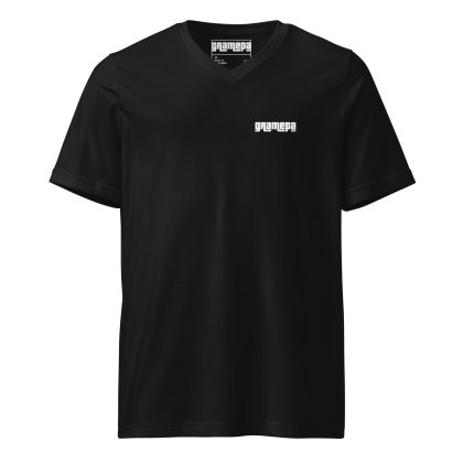 Gramepa Classic Black Unisex Short Sleeve V-Neck Game On Gamer T-Shirt Gramepa Classic Black Unisex Short Sleeve V-Neck Game On Gamer T-Shirt