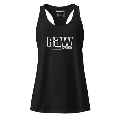 Gramepa Black RAW Women’s Fitted Racerback Gamer Tank Top Gramepa Black RAW Women’s Fitted Racerback Gamer Tank Top