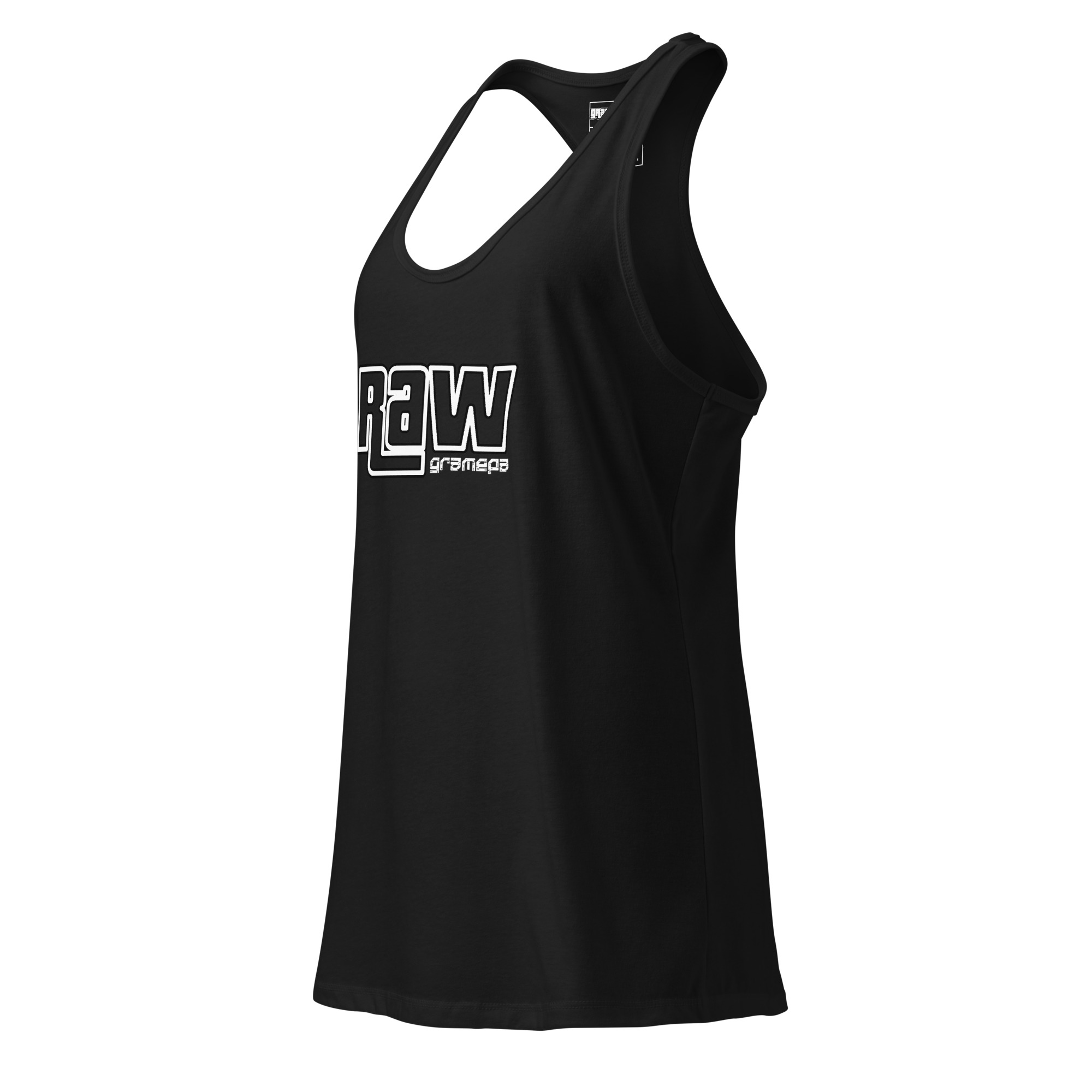 Gramepa Black RAW Women’s Fitted Racerback Gamer Tank Top Gramepa Black RAW Women’s Fitted Racerback Gamer Tank Top - Image 4