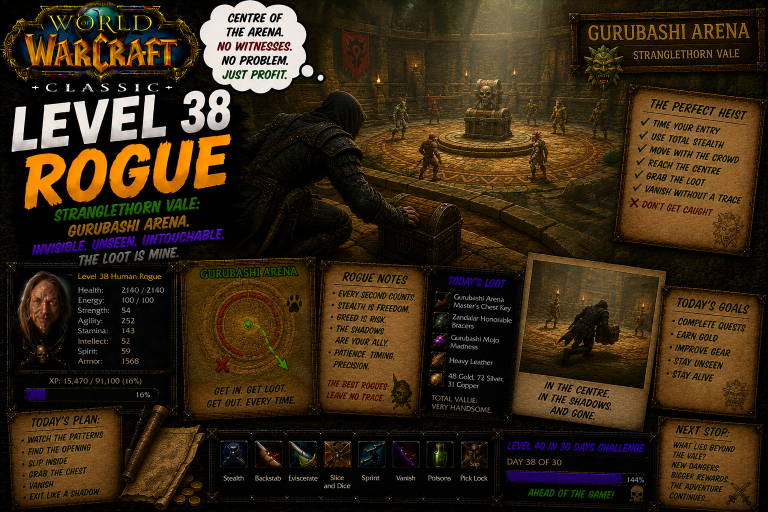 World Of Warcraft Classic _ Level ?? In ?? Days _ Rogue L38 _ S30