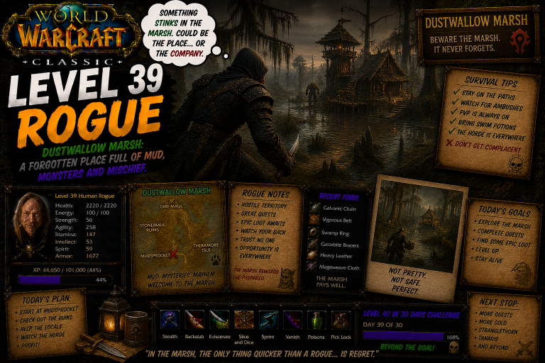 World Of Warcraft Classic _ Level ?? In ?? Days _ Rogue L39 _ S32