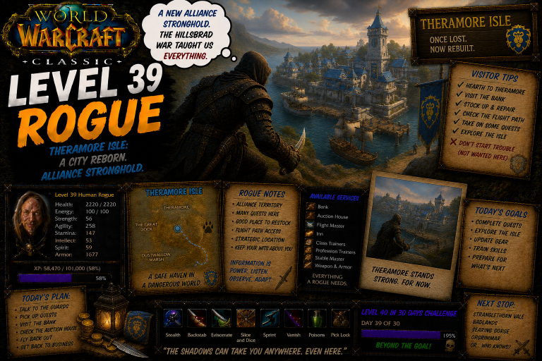 World Of Warcraft Classic _ Level ?? In ?? Days _ Rogue L39 _ S33