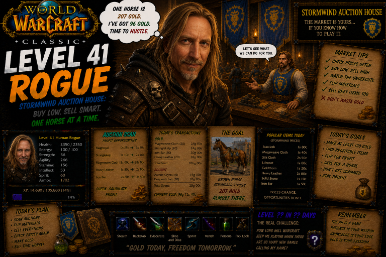 World Of Warcraft Classic _ Level ?? In ?? Days _ Rogue L41 _ S39