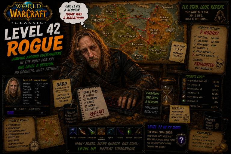 World Of Warcraft Classic _ Level ?? In ?? Days _ Rogue L42 _ S41