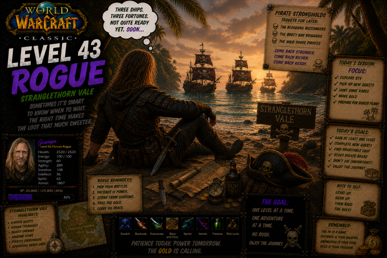 World Of Warcraft Classic _ Level ?? In ?? Days _ Rogue L43 _ S42