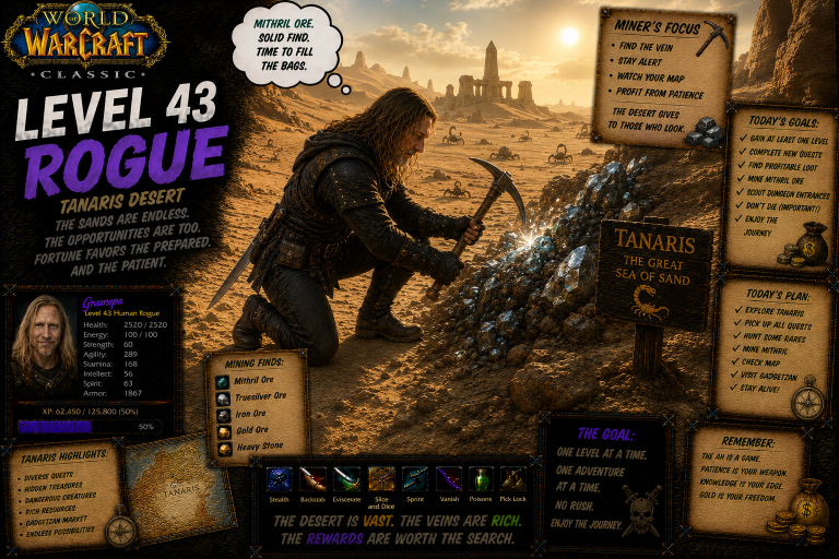 World Of Warcraft Classic _ Level ?? In ?? Days _ Rogue L43 _ S43