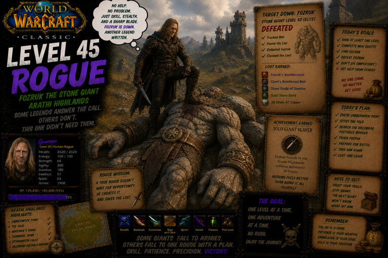 World Of Warcraft Classic _ Level ?? In ?? Days _ Rogue L45 _ S47