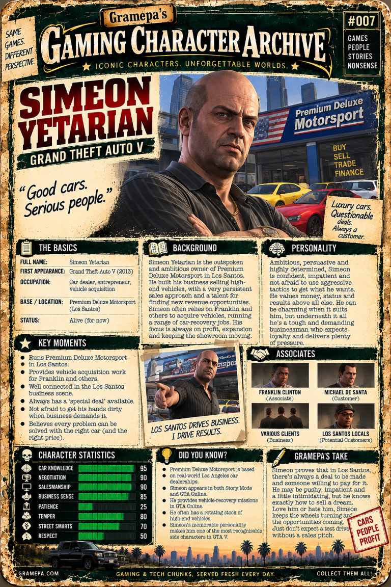 Simeon Yetarian _ Gaming Character Archive #007