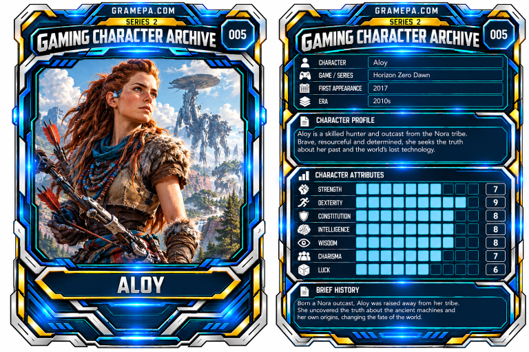 Aloy _ Horizon Zero Dawn _ Gaming Character Archive Card