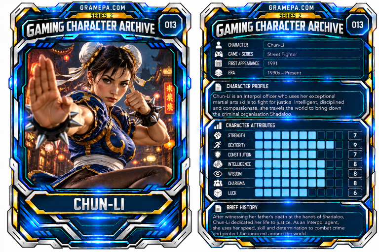 Chun-Li _ Street Fighter _ Gaming Character Archive Card 013