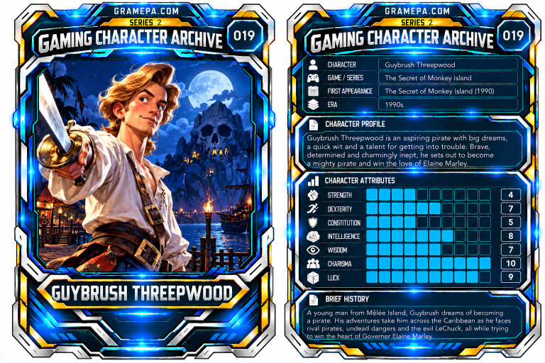 Guybrush Threepwood _ The Secret Of Monkey Island _ Gaming Character Archive Card 019