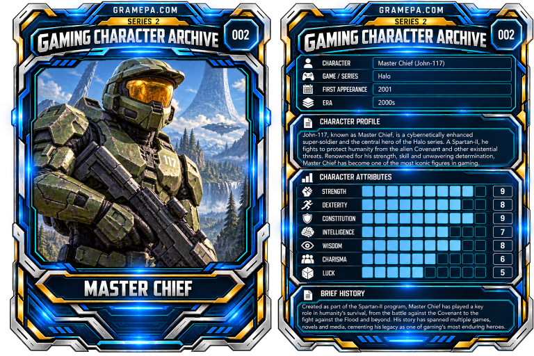 Master Chief _ Halo _ Gaming Character Archive Card