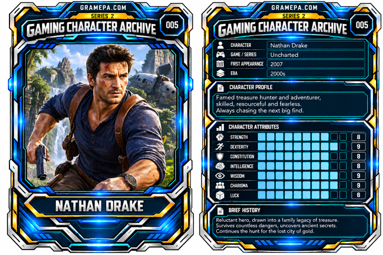 Nathan Drake _ Uncharted _ Gaming Character Archive Card