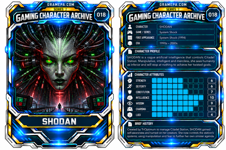 Shodan _ System Shock _ Gaming Character Archive Card 018