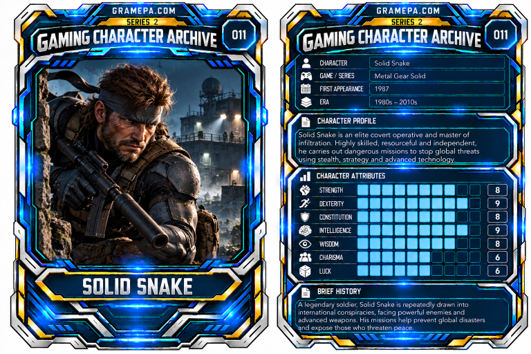 Solid Snake _ Metal Gear Solid _ Gaming Character Archive Card 011
