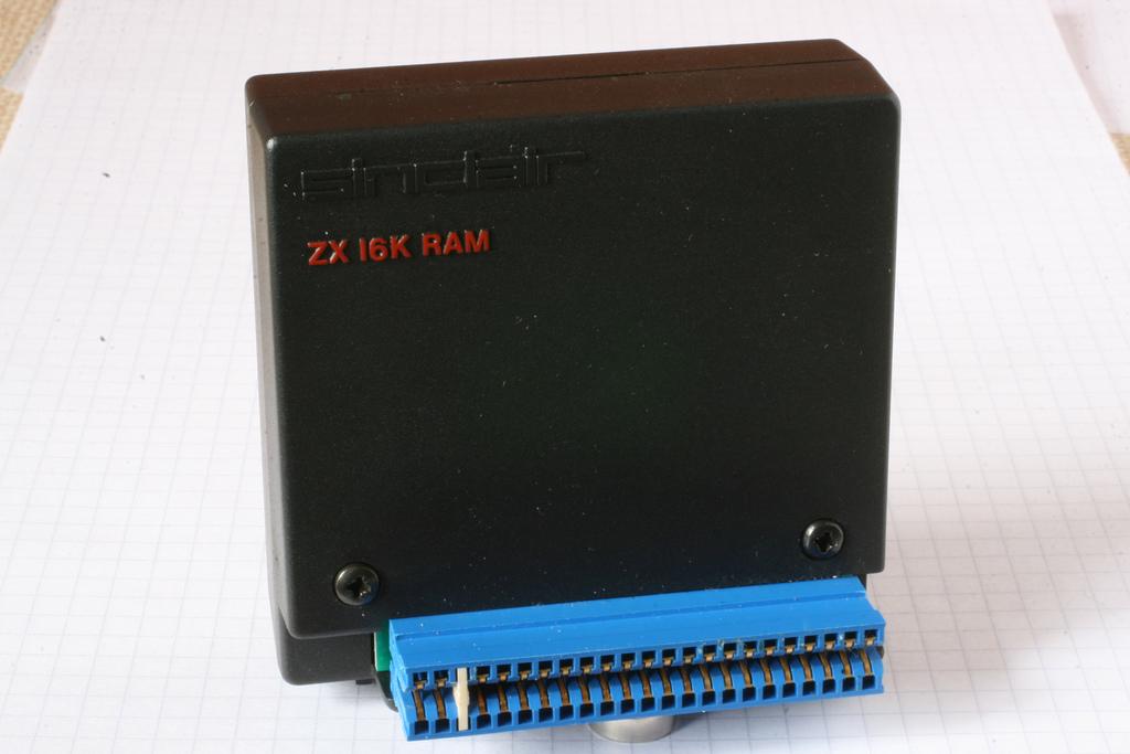Sinclair ZX81 16K RAM expansion pack, the external memory module that increased the computer's available RAM.