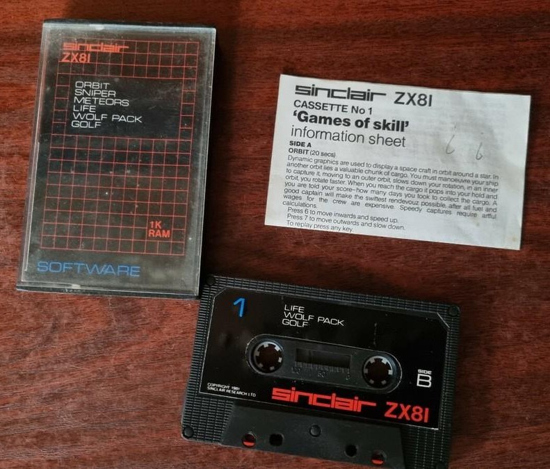 Orbit, an early game for the 1 KB Sinclair ZX81 home computer